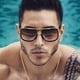 thumbnail image 2 of Gafas de sol con marco grande para hombre y mujer, lentes de sol cuadradas de metal, a la moda, estilo retro y vintage, de alta calidad, novedad qym unisex, 2 of 2