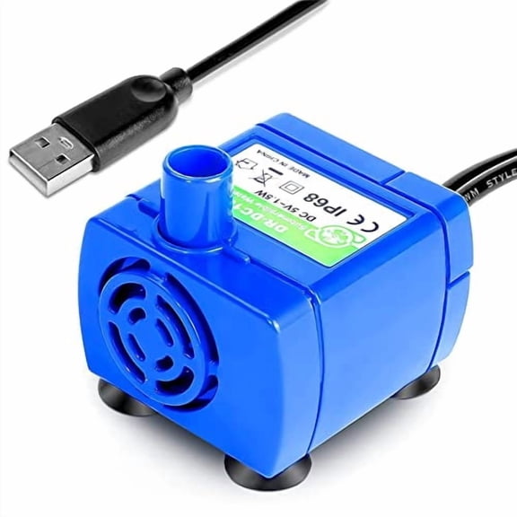 Replacement Pump for Cat Water Fountain - Extreme Silent Pet Fountain DR-DC160 Pump with 6 ft USB Cable Cord for Automatic Cat Water Fountain Stainless Steel (No Adapter)