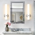 thumbnail image 3 of KAISITE 18.11" Set of 2 Modern Wall Sconces, Wall Light Fixtures with Acrylic Lampshade for Living Room Bedroom Bathroom Hallway, 18W LED, 3 of 9