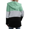 thumbnail image 5 of cocolona Womens Color Block Jackets Zip Up Hooded Long Sleeve Sweatshirts Casual Loose Plus Szie Fall Tops, 5 of 6