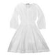 thumbnail image 3 of Vestido de encaje con cuello en V, cintura alta, verano, una línea, mini vestido corto hueco, blanco, L Noticed AP001265-03B, 3 of 7