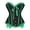 Green, variant on VJGBEGW Women's Burlesque Tops Vintage Jacquard Bustiers Contrast Satin Trim Front Hook Closure Waist Cincher Hourglass Shaping Gothic Party Clubwear Green L