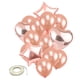 thumbnail image 1 of 15pcs Glitter Star Heart Globo de Látex Conjuntos Decoración Del Oro rosa, 1 of 9