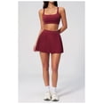 thumbnail image 3 of PISONIC 2 Piece Tennis Dresses for Women High Waisted Pleated Skirt Sets Workout Sports Bra Golf Outfits, 3 of 8