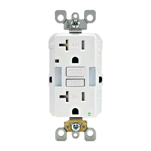 Leviton Smartlockpro Gfci Outlet 20A 125V Duplex White Nema 5-20R