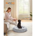 thumbnail image 2 of Cama para perros Feandrea, con forma de rosquilla, suave, gris afelpado, para mascotas medianas, 2 of 9