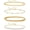 4PCS Gold Pearl Beaded Stackable Bracelets, variant on Gold Pearl Beaded Bracelet for Women, 14K Gold Plated Jewelry Set With Paperclip Link Chain, Trendy Stack Bracelets