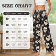 thumbnail image 7 of Psesaysky Women's Wide Leg Pants Skull and Sun Print Trendy Fall Clothes Elastic High Waisted Casual Lounge Palazzo Pant Trousers with Pockets, Size L, 7 of 7