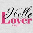 thumbnail image 2 of Women's Sex and the City Carrie Hello Lover Cursive  Racerback Tank Top White Heather X Large, 2 of 4