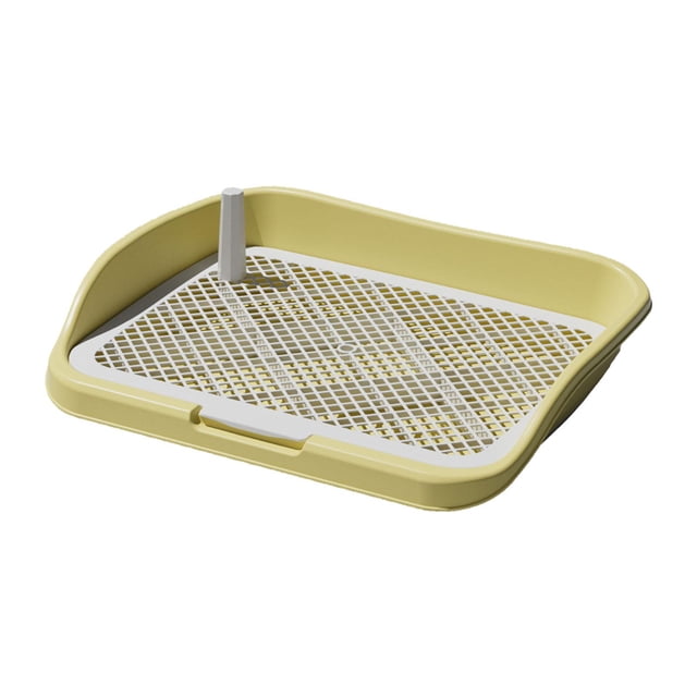 Maytalsory Toilette pour Chien Intérieur Plateau de Pot pour Chien Jaune Coussin Réutilisable Durable Confortable Support Pipi Jaune 48x36.5x8.5cm