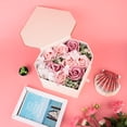 thumbnail image 3 of Caja con cajones hecha a mano en color rosa, set de regalo romántico con forma de corazón y jabón de rosas, 3 of 8
