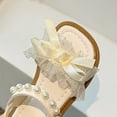 thumbnail image 4 of Otqutp Toddler Jelly Sandals 7 Girls Summer New Pearl Mesh Soft Bottom Princess Shoes Sandals, 4 of 9