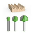 thumbnail image 6 of Tungsten Steel Alloy 8mm Shank Diameter Woodworking Semicircle Router Bit Tool with Heat Resistant Coatings Round Bottom Lace Carpentry Tools, 6 of 6