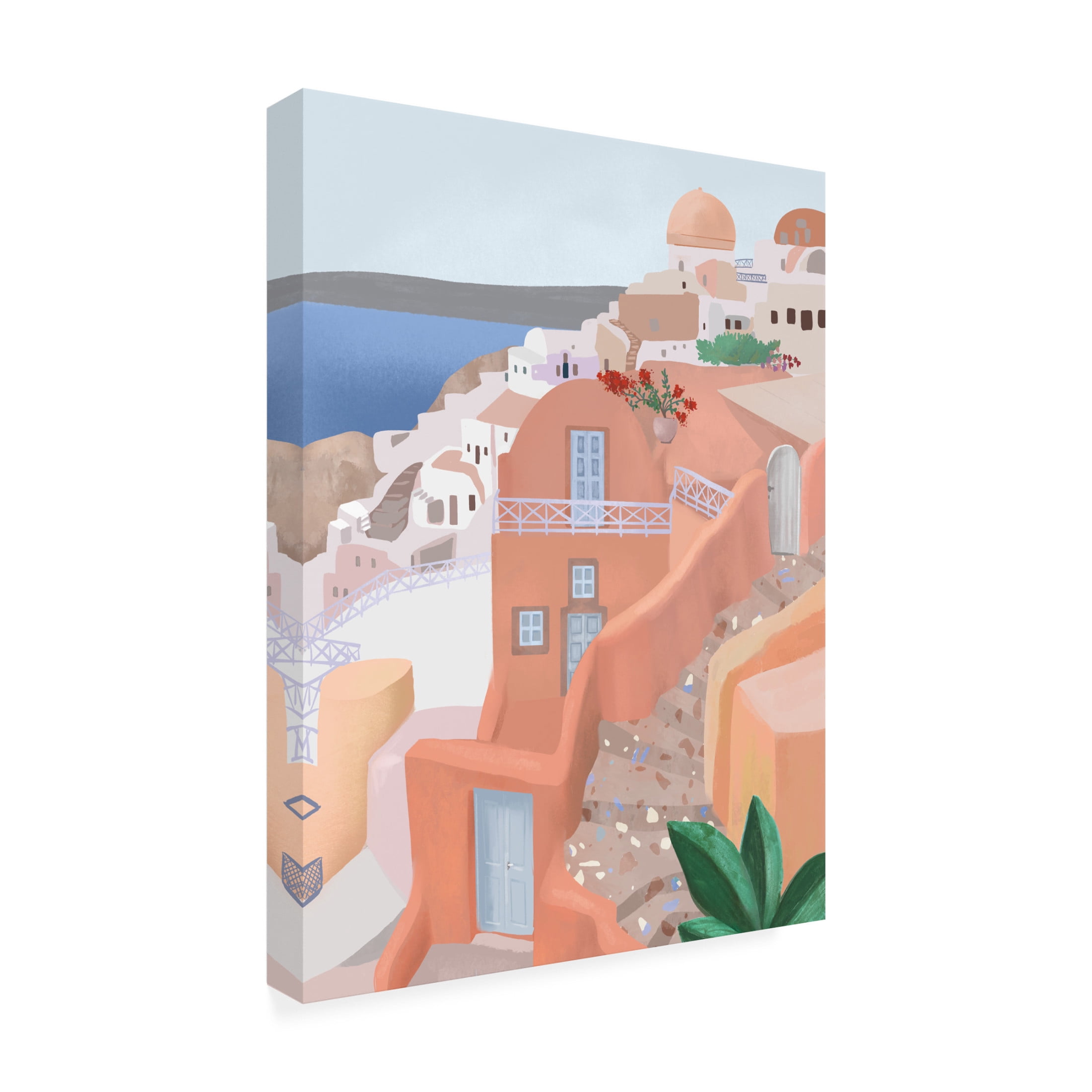 Trademark Fine Art Petra Lizde Santorini Canvas Wall Art