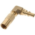 thumbnail image 1 of SHISUYAN Propane Quick Connect Adapter for RV with Brass Material and Golden Color 1/4 Inch Connector 90 Degree Elbow, 1 of 9