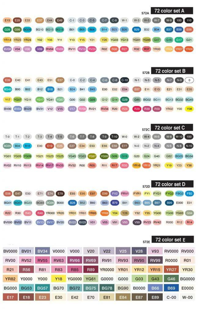 Featured image of post Copic Sketch 72 Color Set A