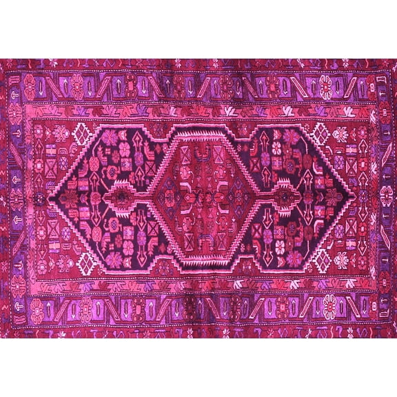 Ahgly Company Indoor Rectangle Persian Pink Traditional Area Rugs, 5' x 7'