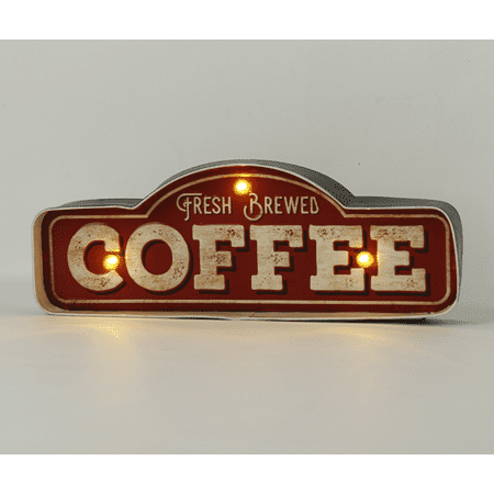 

Retro Wrought Iron Coffee Light Card Wall Decoration Coffee Shop Bar Personality Creative Background Wall Decoration Lamp(39X11X5CM)