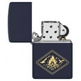 thumbnail image 4 of Zippo Campfire Design Navy Matte Pocket Lighter, 4 of 7