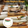 thumbnail image 2 of Masteelf Watermelon Napkin Rings for Decoration Reusable Zinc Alloy Multi Color 6 Pieces, 2 of 8