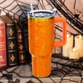 thumbnail image 6 of Fall 40 oz Tumbler with Lid Handle and Straw Thanksgiving Pumpkin Stainless Steel Double Walled Insulated Cup Autumn Travel Mug Water Bottle Gifts for Men and Women (1PC), 6 of 6