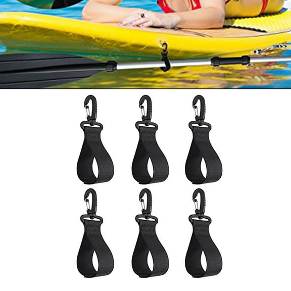 PASILI Paddle Clips For Kayak Nylon Buckle Holder Board Inflatable Boat Storage 6Pc
