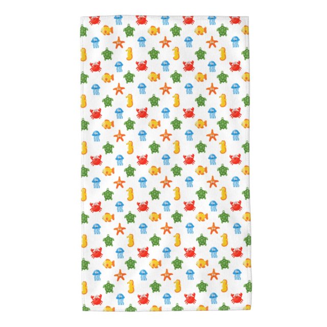 Balery Undersea Animals Toalla de Microfibra Premium con Estampado – 27.5x16 pulgadas, Alta Absorción, Suave y Aterciopelada, Secado Rápido