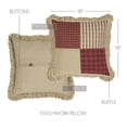 thumbnail image 3 of VHC Brands 34626 Classic Country Farmhouse Pillows & Throws-Prairie Winds Red Patchwork 18" x 18", 3 of 6