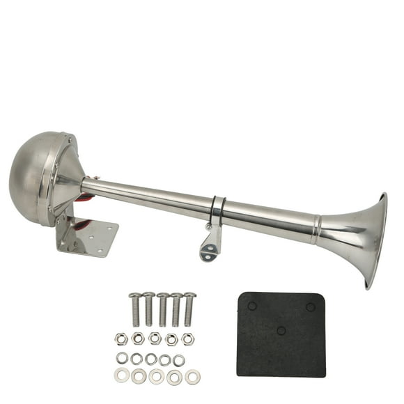 Truck Air Horn, Boats Single Trumpet Stainless Steel Universal 328DB Super 30W VXH1112MAR-C 12V For RVs For Yachts