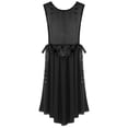 thumbnail image 4 of Jowowha Womens Praise Dance Dress Sleeveless Lace-up Sides Split Worship Dress Lyrical Dancewear Black L, 4 of 5