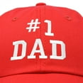 thumbnail image 2 of DALIX #1 Dad Hat Number One Fathers Day Gift Embroidered Baseball Cap in Light Pink, 2 of 6