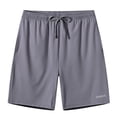 thumbnail image 2 of TANBOM Men's Fashion Polyester Five Sports Shorts Lightweight Breathable Adjustable Drawstring Grey M, 2 of 6