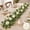White, variant on Hanging Floral Vine Eucalyptus Garland with Rose for Mantle Wedding Table Runner Centerpiece Backdrop Home Decor 2 Pack