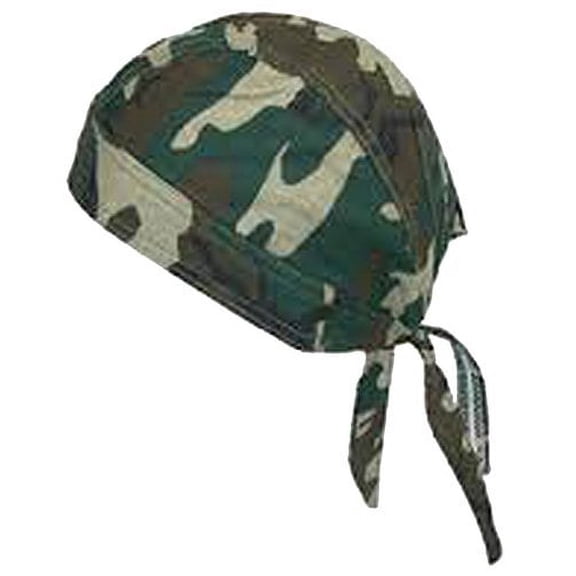 Camouflage Doo Rag Skull Cap Camo Durag Bandana Woodland Headwrap
