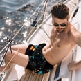 thumbnail image 2 of luoweisi Men's Beach Shorts Quick Dry Swim Trunks with Mesh Lining Geometry M, 2 of 5