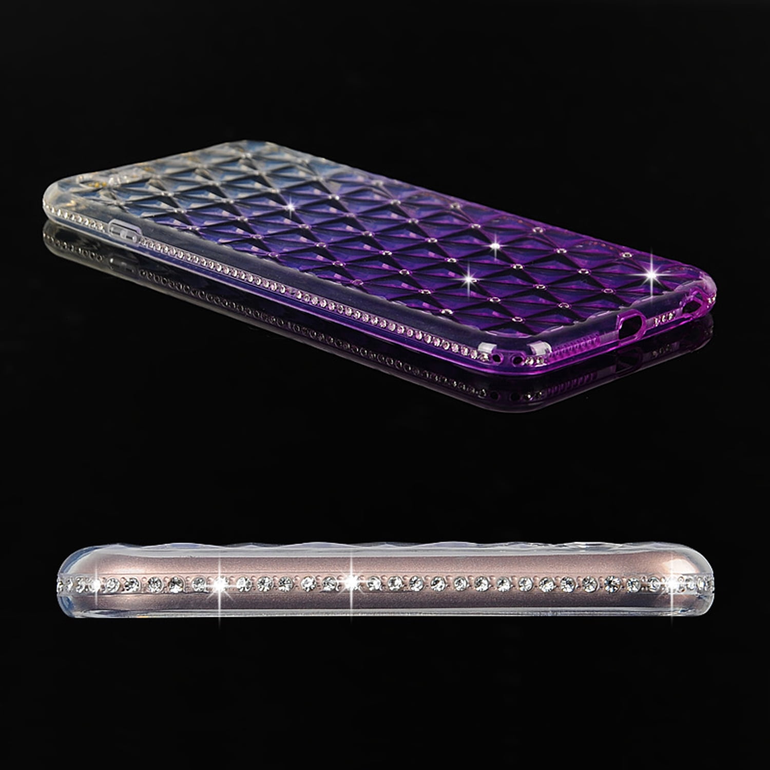 Faux Diamond Slim Translucent Flexible TPU Skin Case for iPhone 6 iPhone 6s