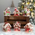 thumbnail image 2 of Christmas Gingerbread Small House Pendant Creative Xmas Tree Decorantions Hanging Ornament New Year Gift Home Decor 2023, 2 of 5