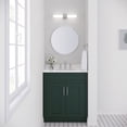 thumbnail image 4 of Trumann 18 in. 1-Light Brushed Nickel LED Vanity Light with White Shade, 4 of 5