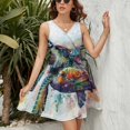 thumbnail image 3 of Turtle Swimming Women's Tank Dress V Neck Sleeveless Summer Sundress, 3 of 7