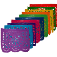 thumbnail image 1 of Adorno de PAPEL PICADO en PLÁSTICO ARTEMEX FLORES MULTICOLOR 10 tiras 5m, 1 of 3
