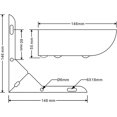 thumbnail image 3 of Paquete de 4 Patas de Metal BRI 55mm para Muebles de Cocina, 3 of 5