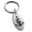 Silver, variant on Stainless Steel Nautical Music Is My Anchor Treble Clef Engraved Small Oval Charm Keychain Keyring