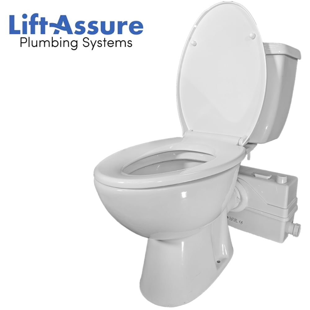Lift Assure Basement Toilet Diy Kit Macerating Pump Up Flush System European Elongated Walmartcom Walmartcom