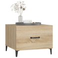 thumbnail image 2 of vidaXL Coffee Table with Metal Legs 2 pcs Sonoma Oak 50x50x40 cm, 2 of 5