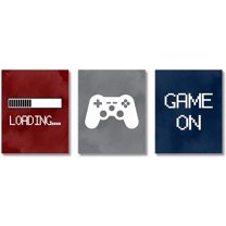 Hieng 3Piece Sports Poster Soccer Print Silhouette & Athlete Art Soccer Player Watercolor & Physical Education Colorful Gym or Office UNFRAMED Wall Decor