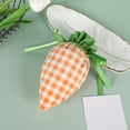 thumbnail image 4 of Easter Drawstring Bag Easter Plaid Carrot Gift Bag Portable Cute Radish Shape Goodies Snack Present Treat Candy Drawstring Bag for Happy Easter, 4 of 8