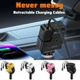 thumbnail image 3 of 4-In-1 Retractable Car Charger with 2 Auto-Rewind Cables (Type-C & Lightning) and 2 Charging Ports, 66W Fast Charging (Type-C 66W + Usb-A 20W) with Real-Time Voltage Display, 180° Rotatable Plug, 3 of 6