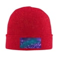 thumbnail image 2 of Junzan Purple And Green Glitter Mens Winter Hats Thick Knit Cuff Beanie Cap Beanie Hat, 2 of 7
