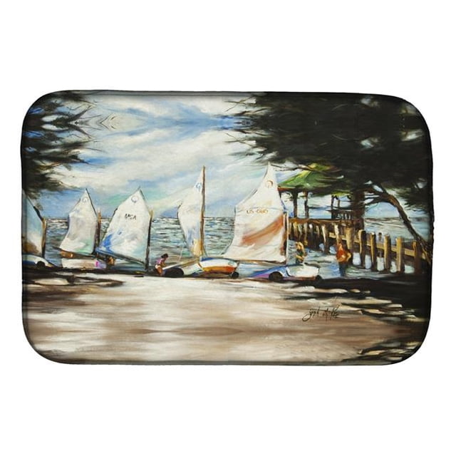 Carolines Treasures JMK1077DDM Sailing Lessons Sailboats Dish Drying Mat