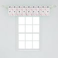 thumbnail image 2 of Ambesonne Valentine's Day Valance Pack of 2, Cursive Love You, 54"X12", Dried Rose Navy Blue, 2 of 2